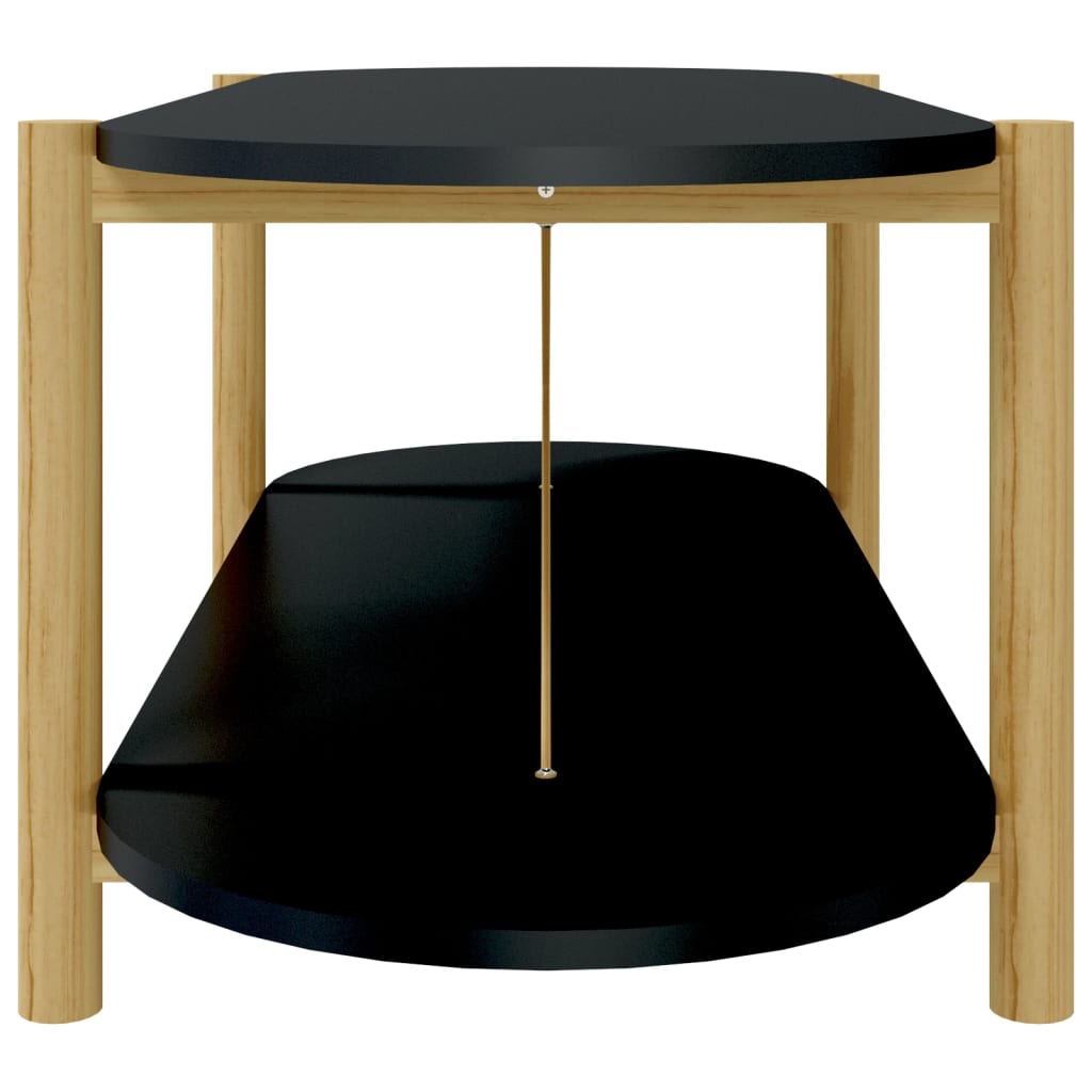 Stolić za kavu crni 110 x 48 x 40 cm od konstruiranog drva