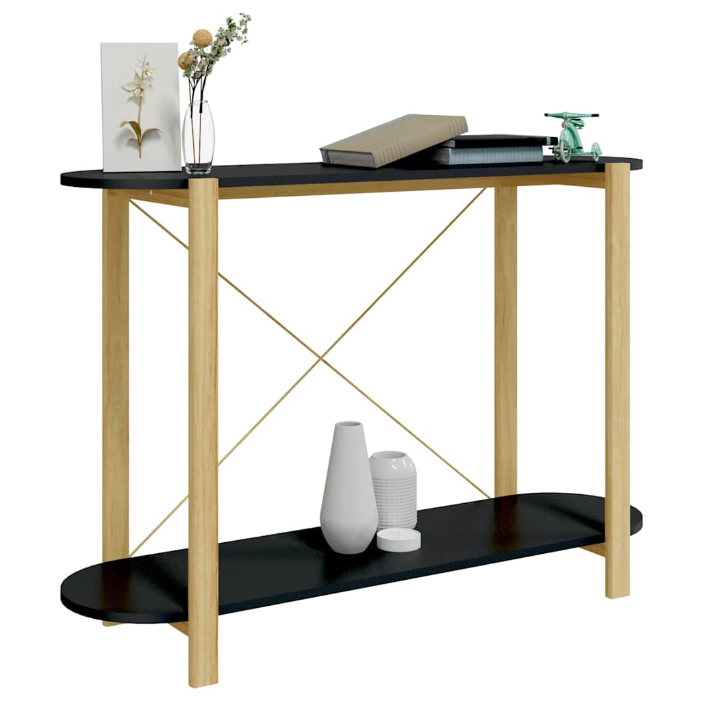Konzolni stol crni 110 x 38 x 75 cm od konstruiranog drva