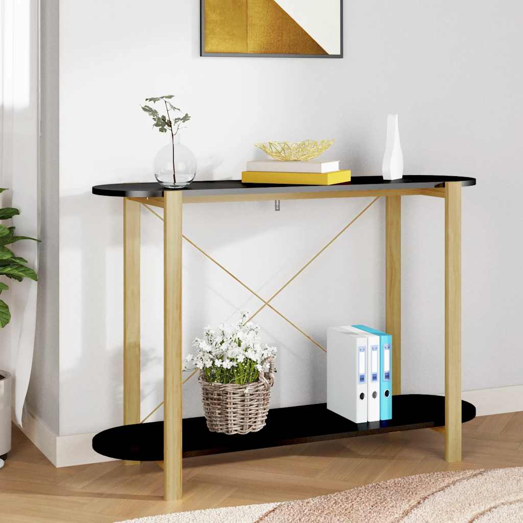Konzolni stol crni 110 x 38 x 75 cm od konstruiranog drva