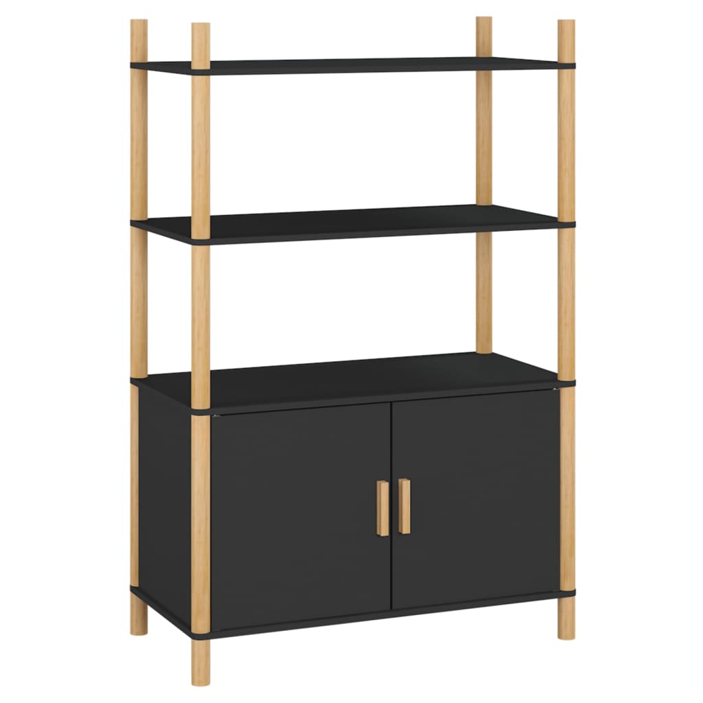 Visoka komoda crna 80 x 40 x 121 cm od konstruiranog drva