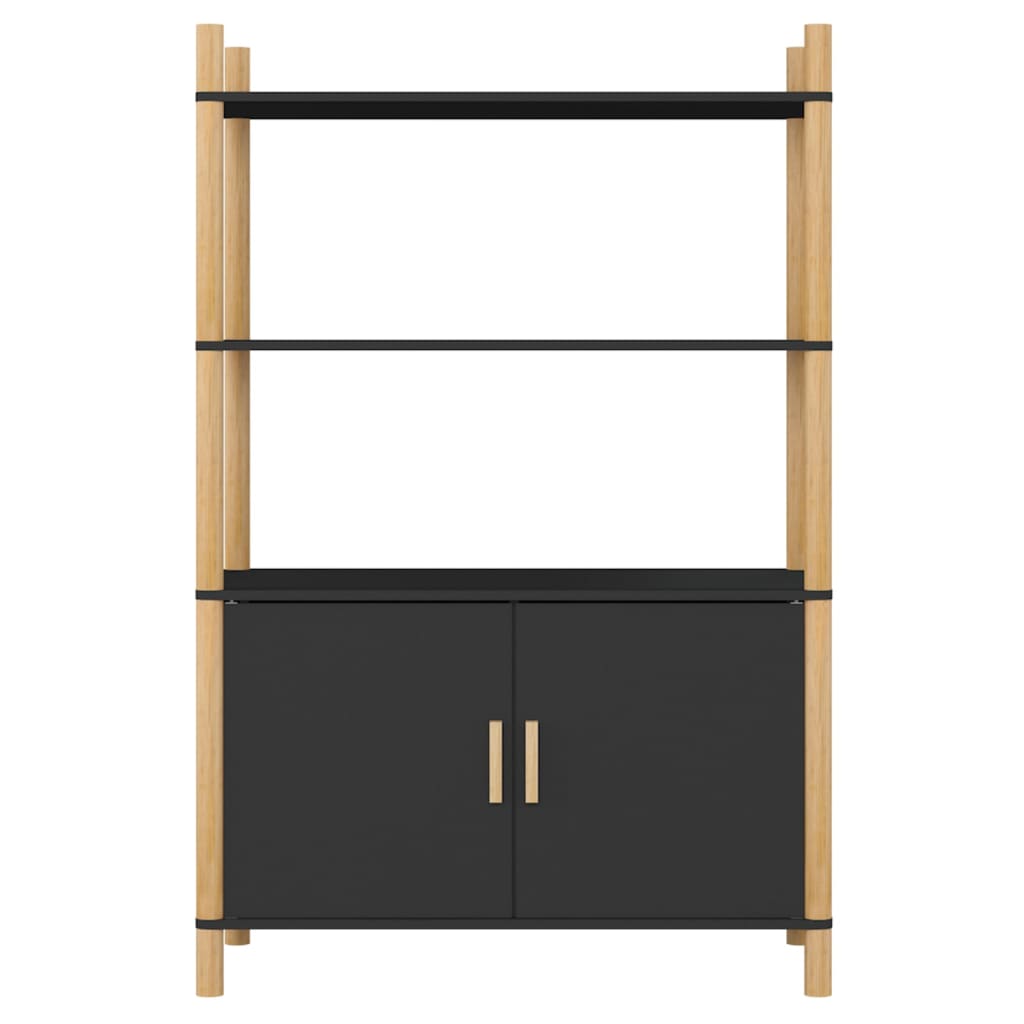 Visoka komoda crna 80 x 40 x 121 cm od konstruiranog drva