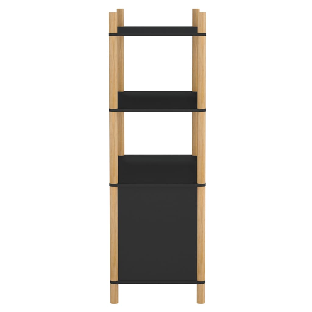 Visoka komoda crna 80 x 40 x 121 cm od konstruiranog drva