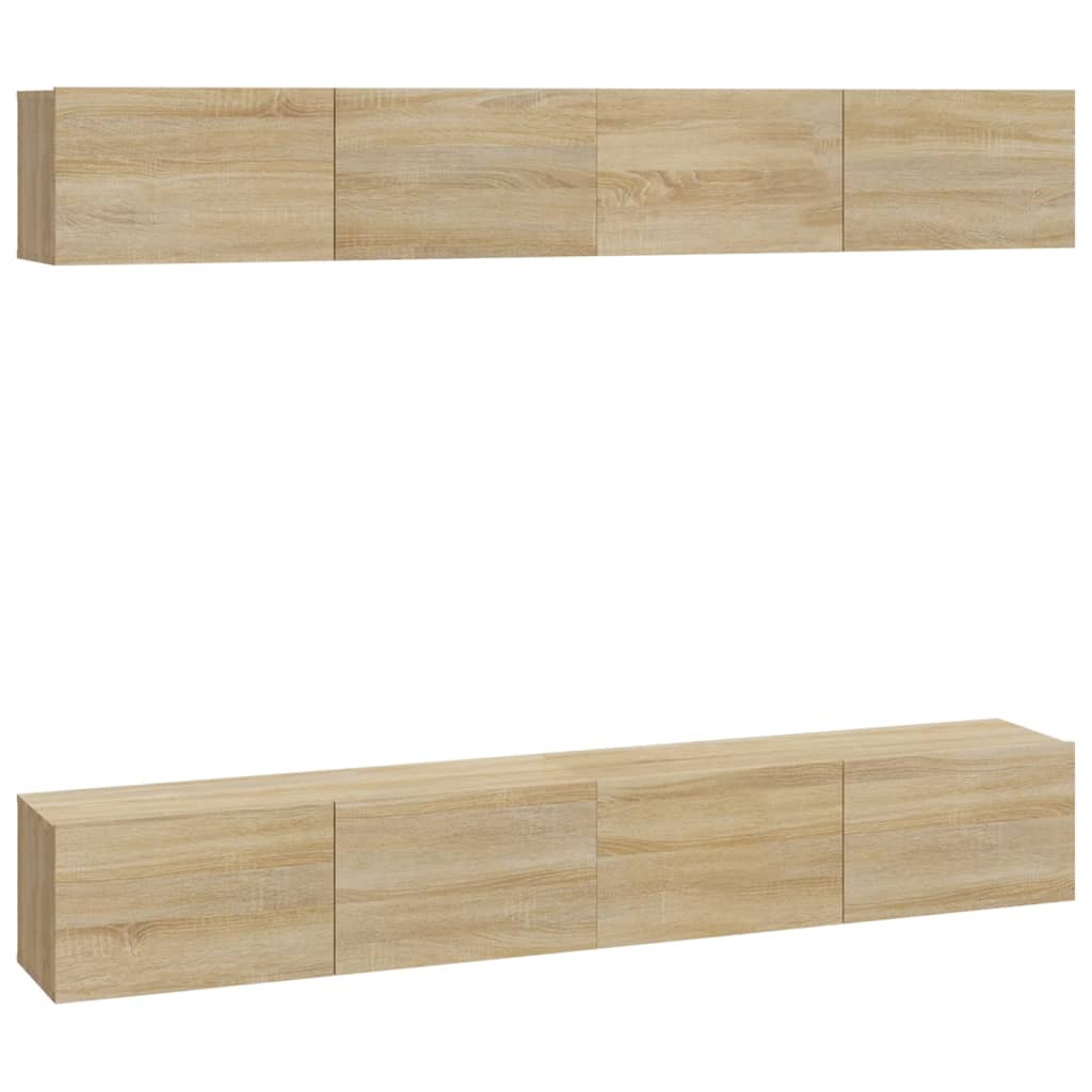 Zidni TV ormarići 4 kom hrasta sonome 100 x 30 x 30 cm drveni