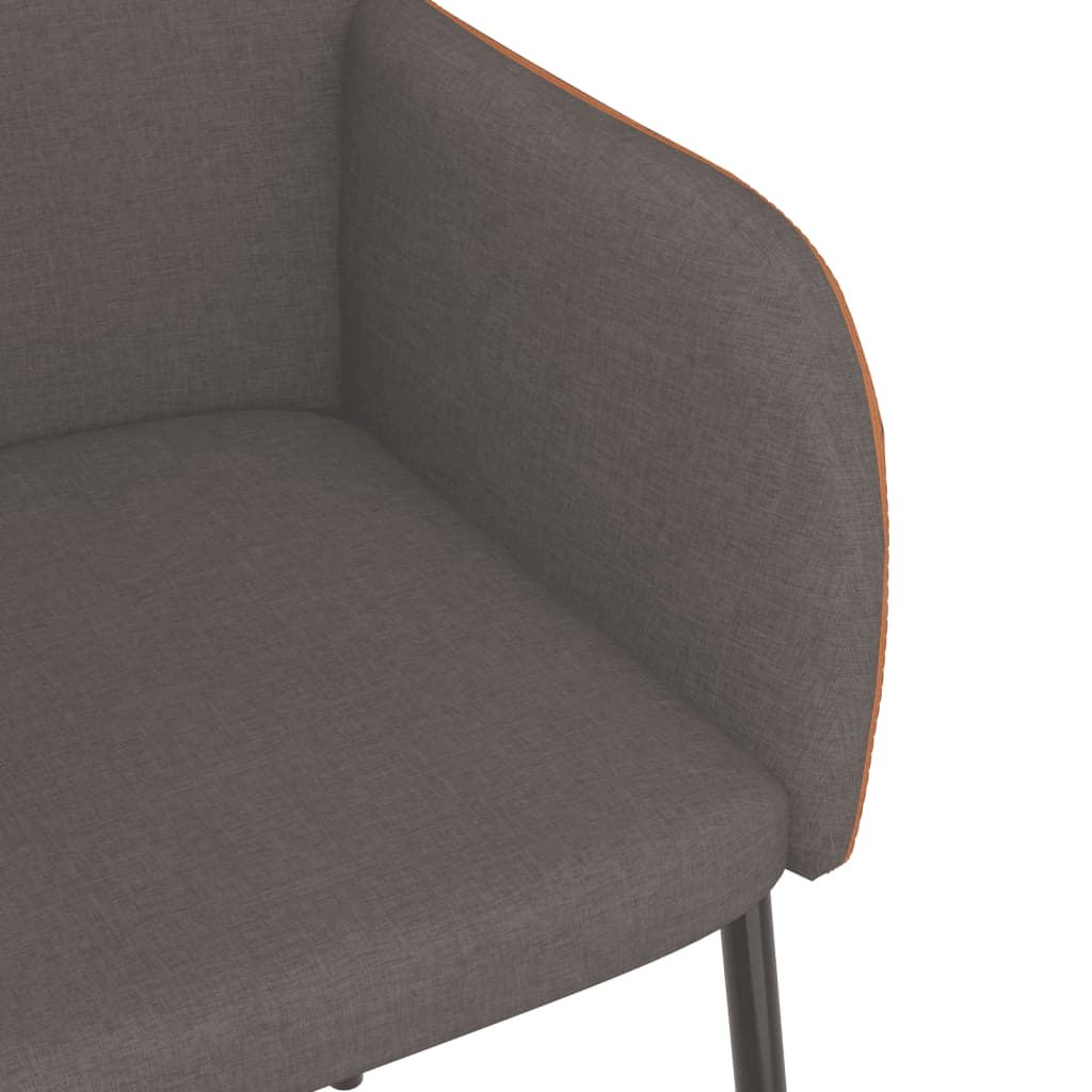 Blagovaonske stolice 2 kom tkanina i umjetna koža tamnosive