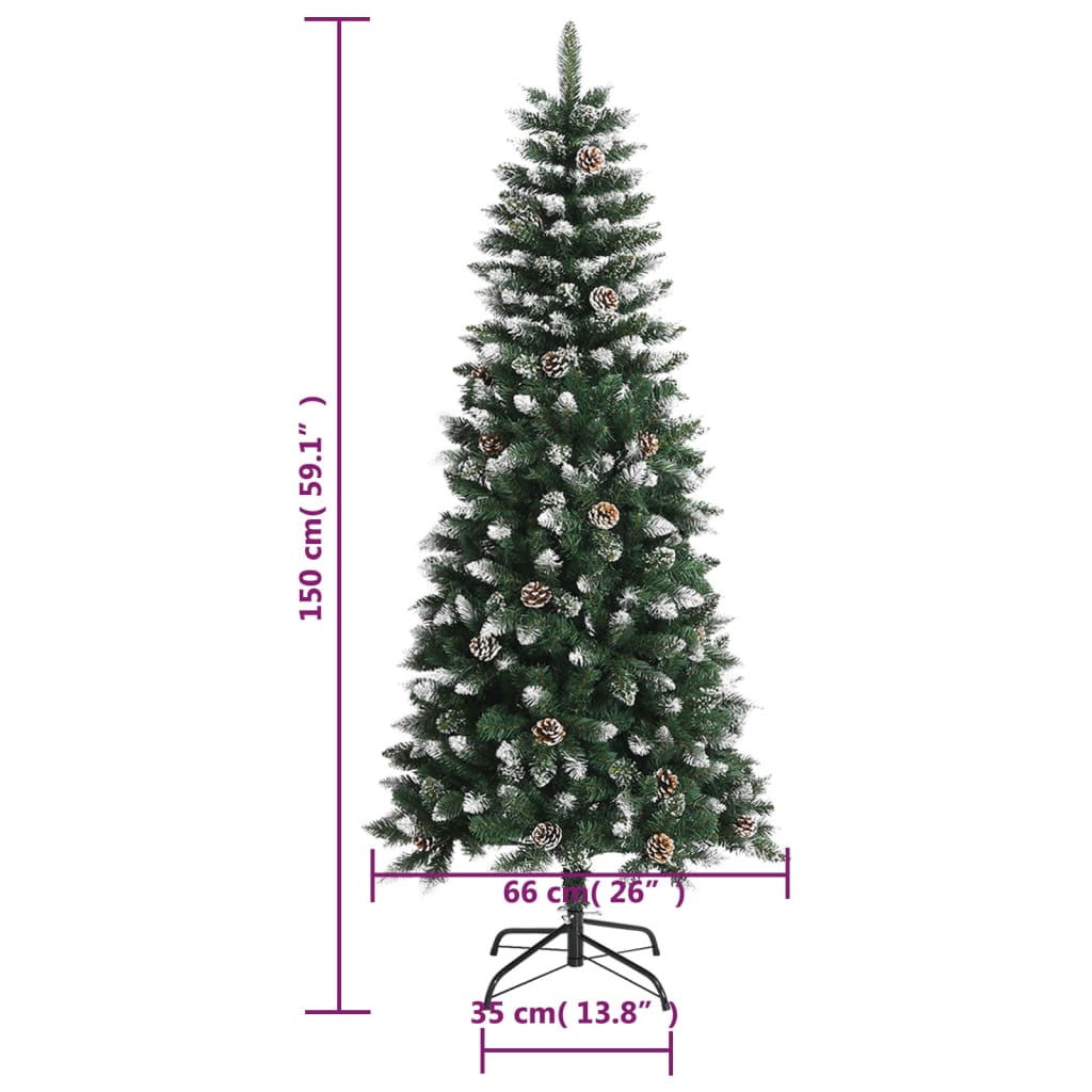 Umjetno božićno drvce sa stalkom zeleno 150 cm PVC