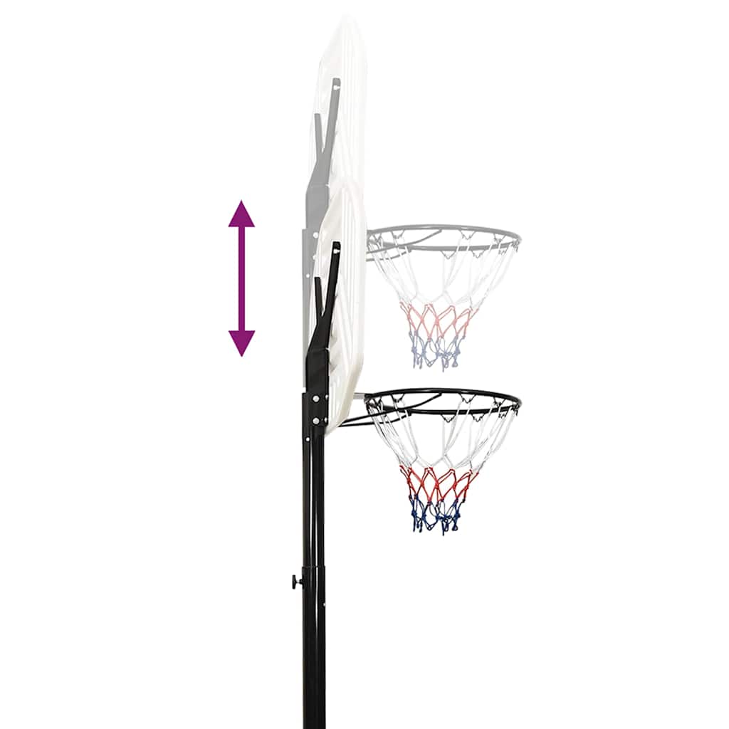 Košarkaški stalak bijeli 258 - 363 cm od polietilena