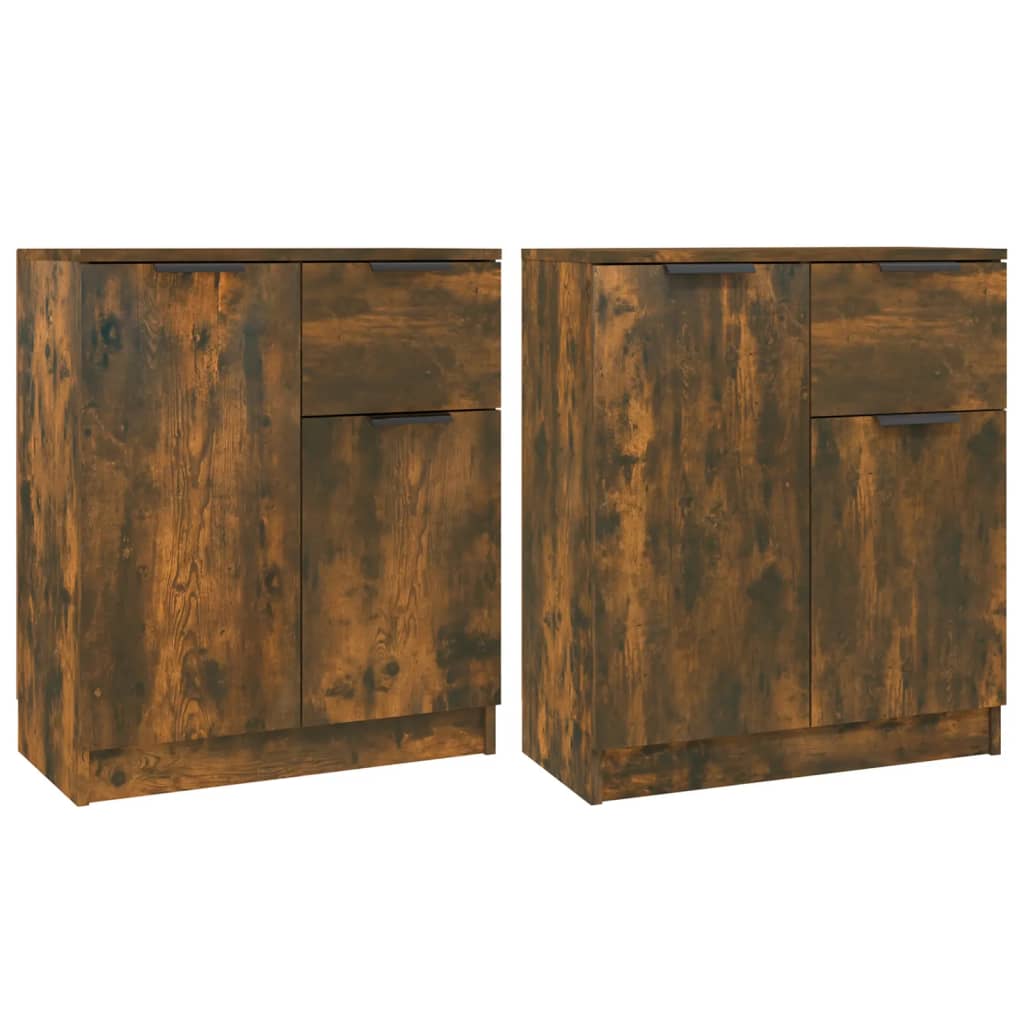 Komode 2 kom boja dimljenog hrasta 60x30x70cm konstruirano drvo