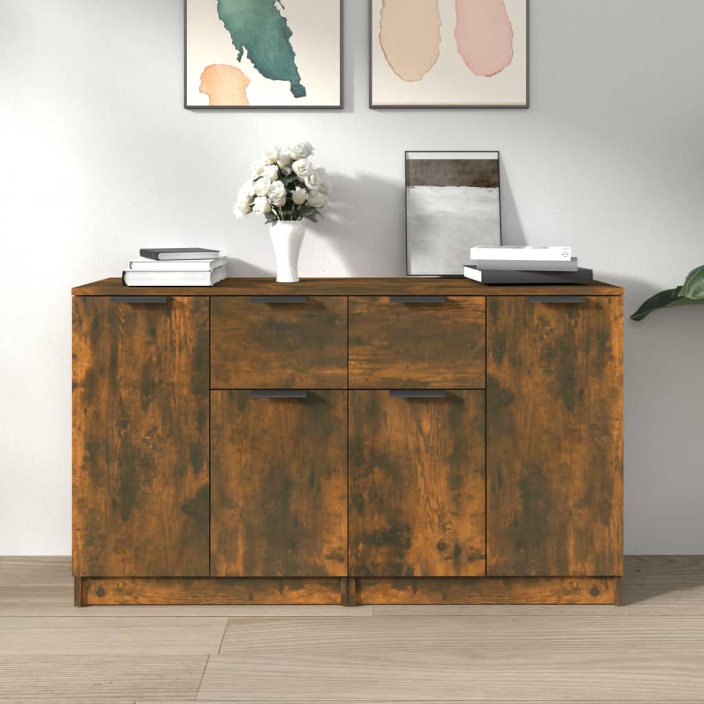 Komode 2 kom boja dimljenog hrasta 60x30x70cm konstruirano drvo