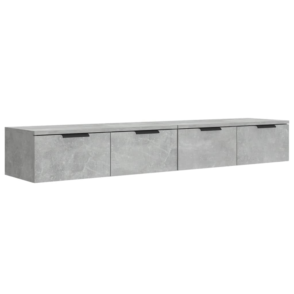 Zidni ormarići 2 kom boja siva betona 68x30x20 cm drveni