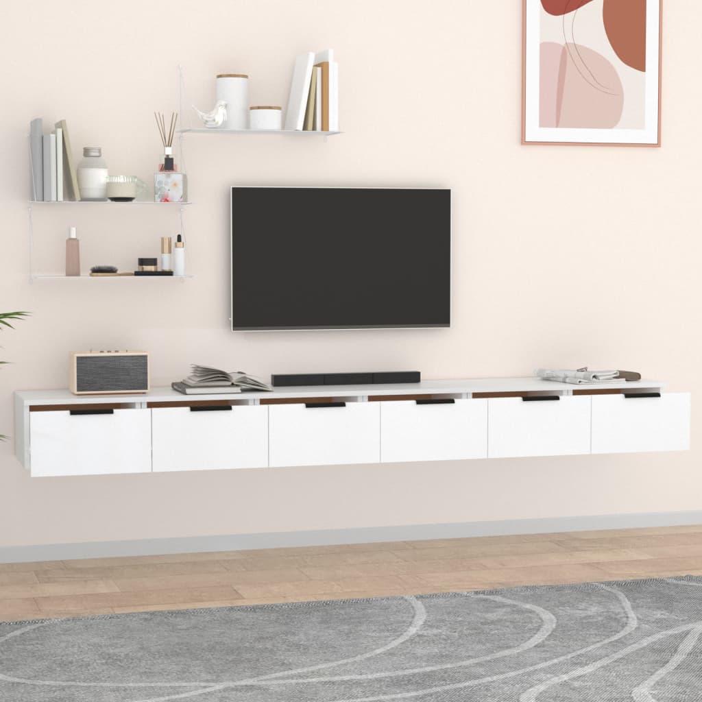 Zidni ormarići 2 kom bijeli 102 x 30 x 20 cm konstruirano drvo