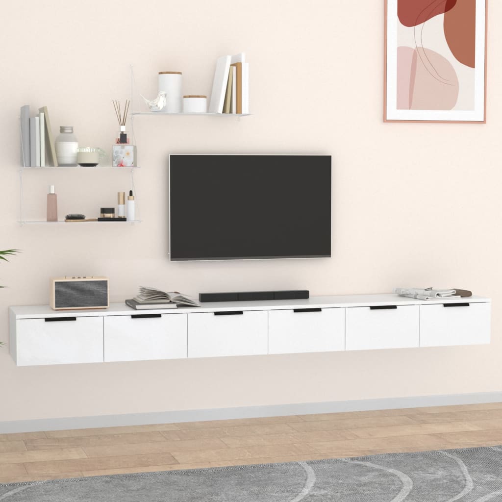 Zidni ormarići 2 kom bijeli 102 x 30 x 20 cm konstruirano drvo