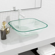Umivaonik stakleni 42 x 42 x 14 cm prozirni