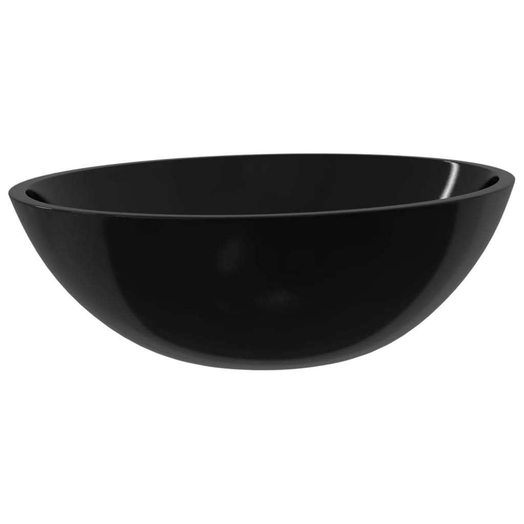 Umivaonik stakleni 50 x 37 x 14 cm crni