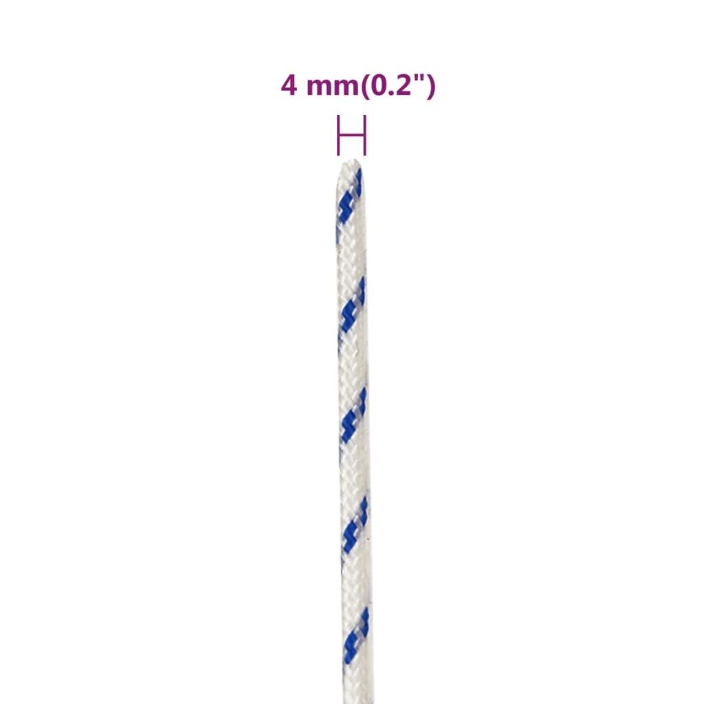 Brodski konop bijeli 4 mm 100 m od polipropilena