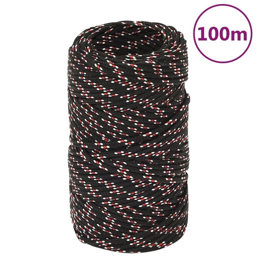 Brodski konop crni 2 mm 100 m od polipropilena