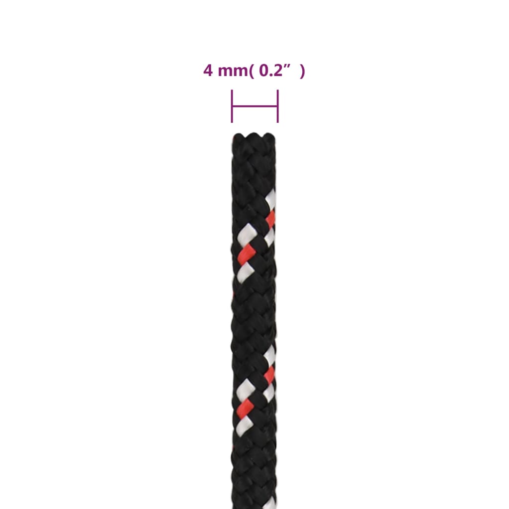 Brodski konop crni 4 mm 100 m od polipropilena