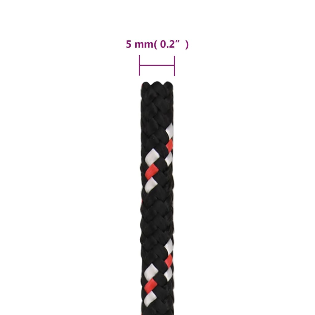 Brodski konop crni 5 mm 250 m od polipropilena