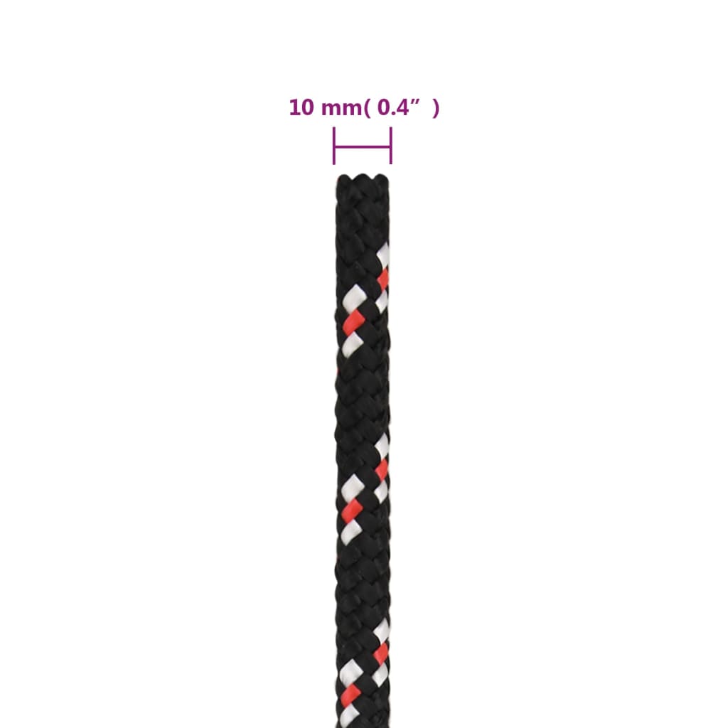 Brodski konop crni 10 mm 25 m od polipropilena