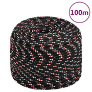 Brodski konop crni 10 mm 100 m od polipropilena