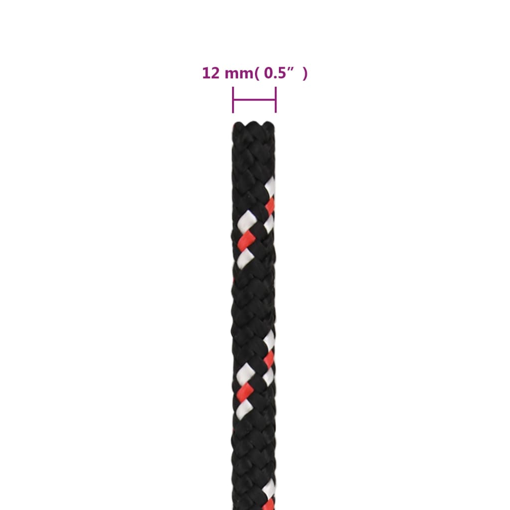 Brodski konop crni 12 mm 25 m od polipropilena