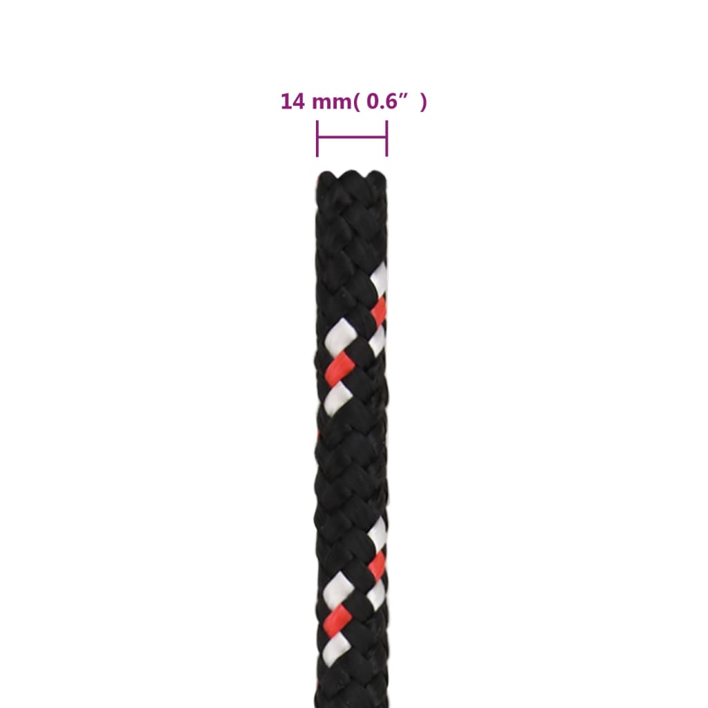 Brodski konop crni 14 mm 25 m od polipropilena