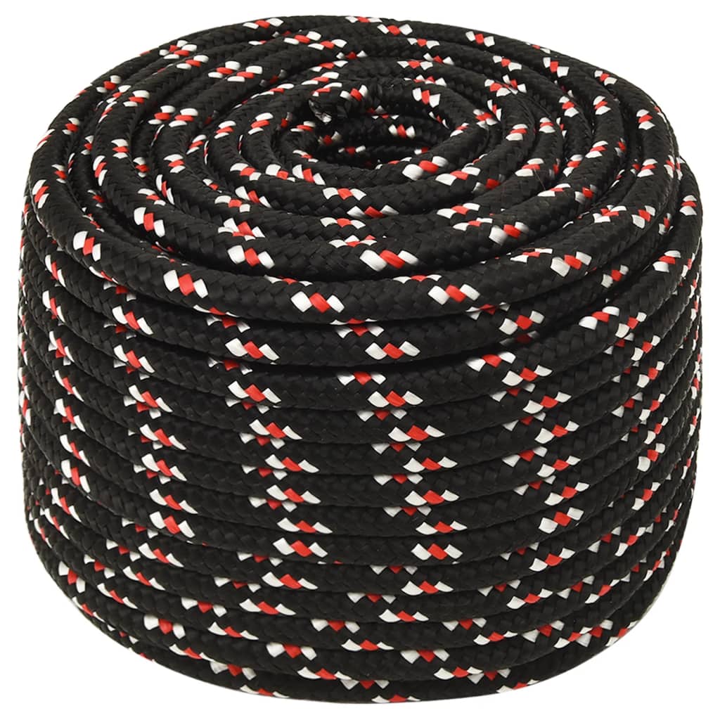 Brodski konop crni 14 mm 100 m od polipropilena