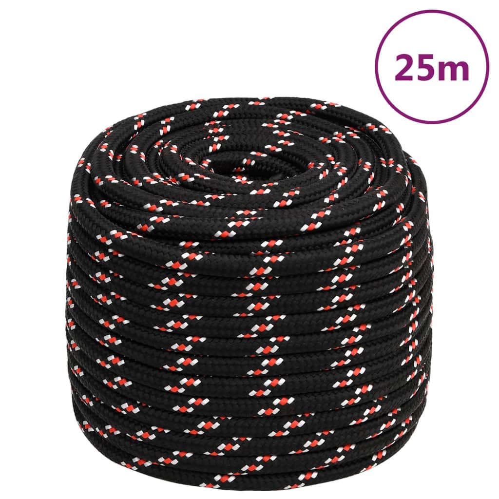 Brodski konop crni 16 mm 25 m od polipropilena