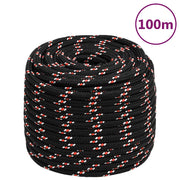 Brodski konop crni 16 mm 100 m od polipropilena