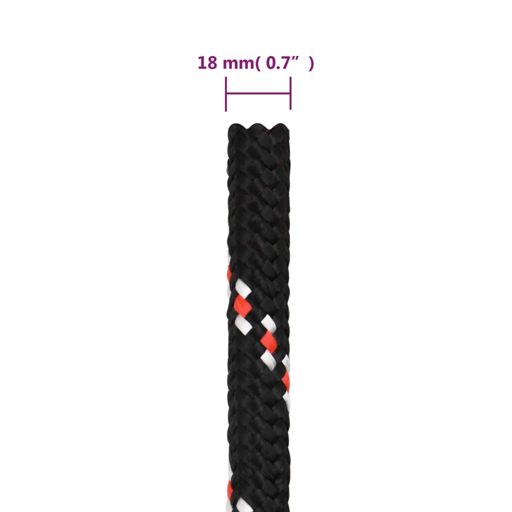 Brodski konop crni 18 mm 25 m od polipropilena
