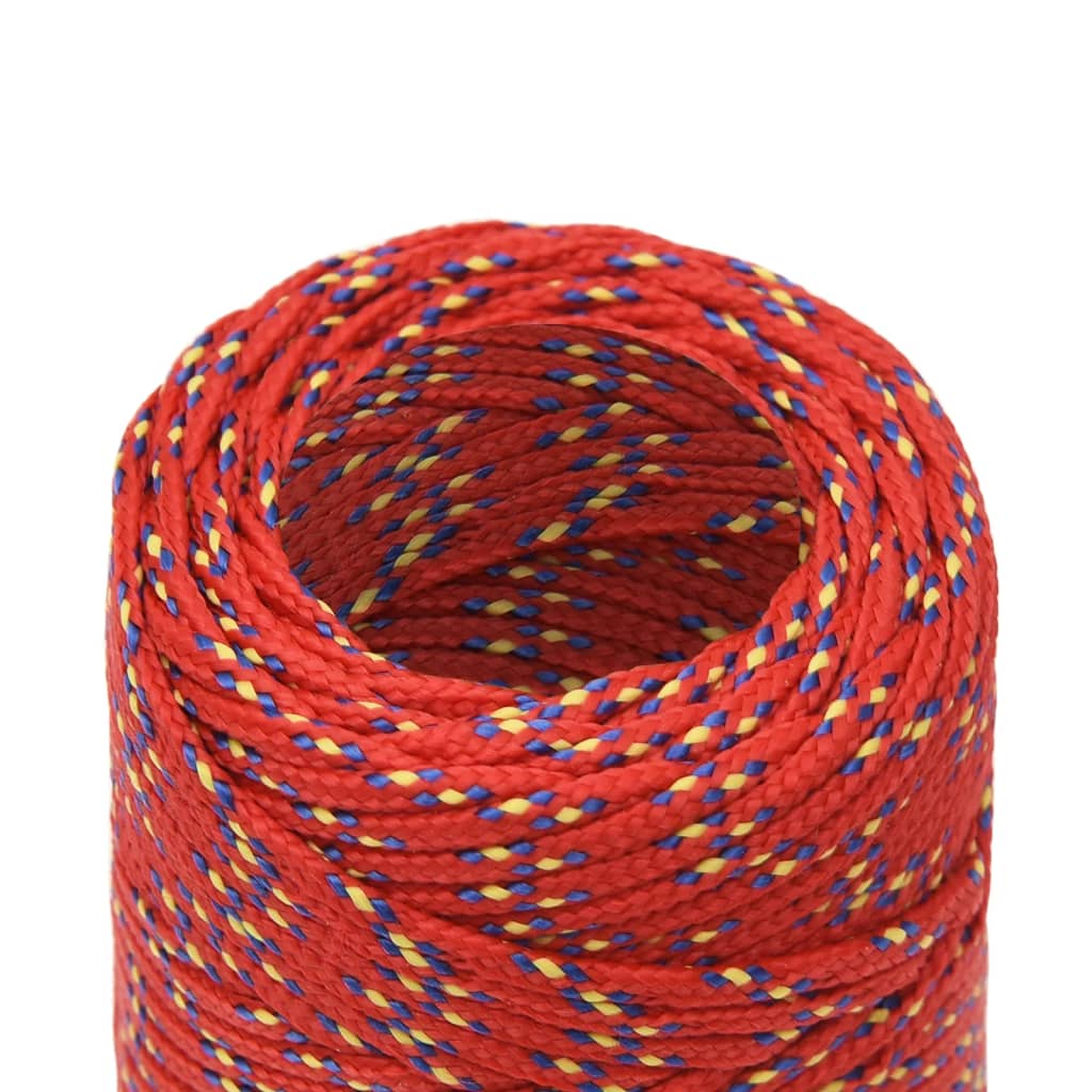 Brodski konop crveni 2 mm 25 m od polipropilena
