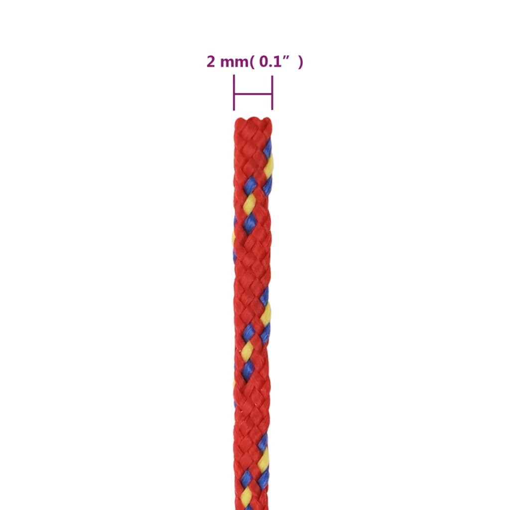Brodski konop crveni 2 mm 25 m od polipropilena
