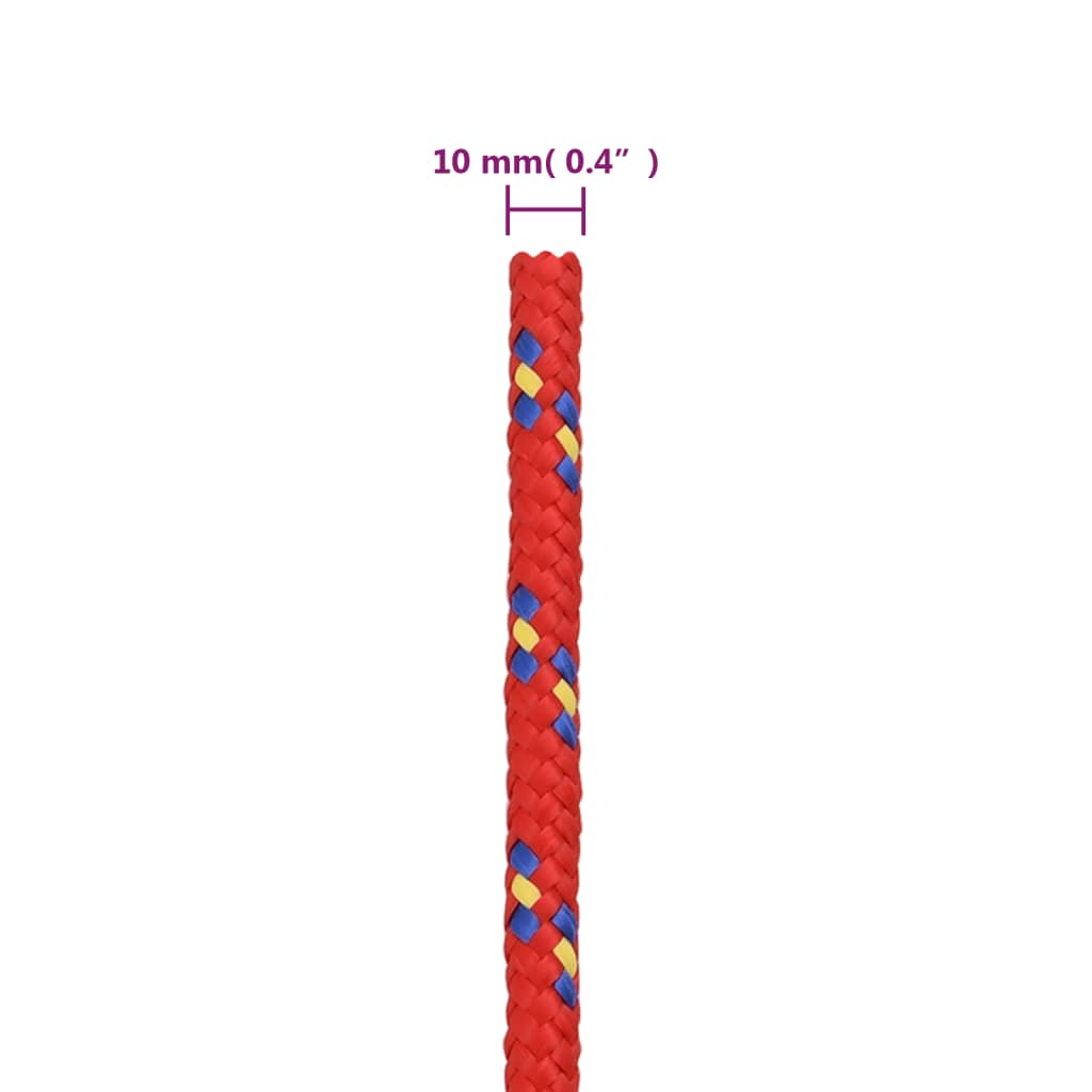 Brodski konop crveni 10 mm 25 m od polipropilena