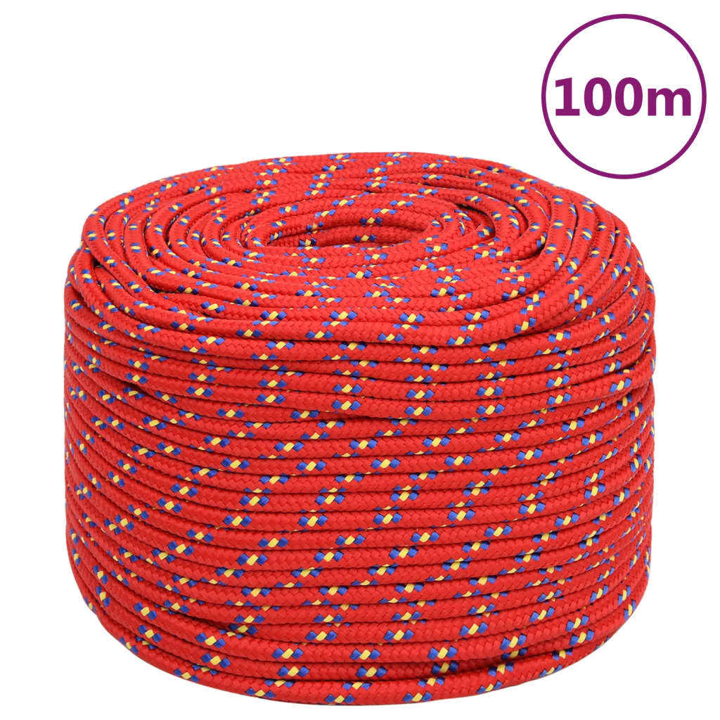 Brodski konop crveni 10 mm 100 m od polipropilena