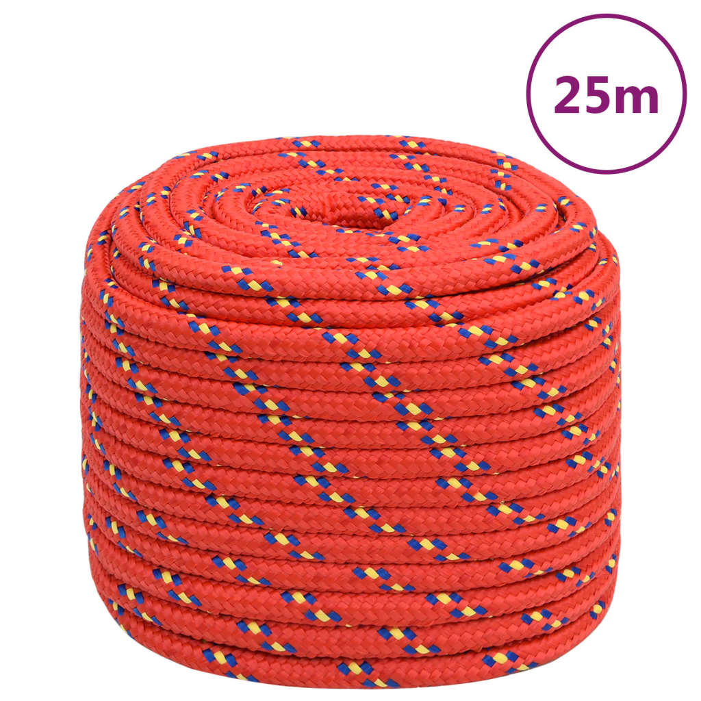 Brodski konop crveni 16 mm 25 m od polipropilena