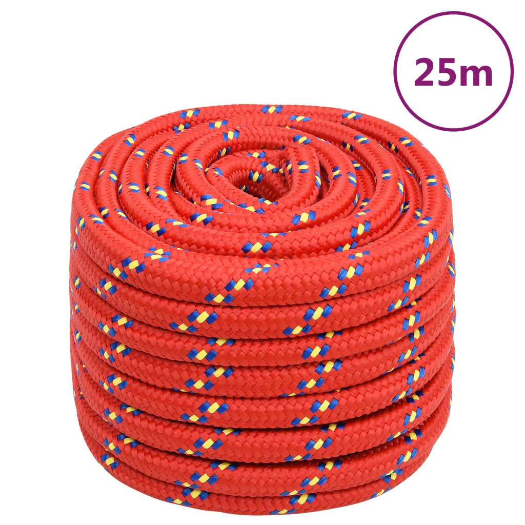 Brodski konop crveni 20 mm 25 m od polipropilena