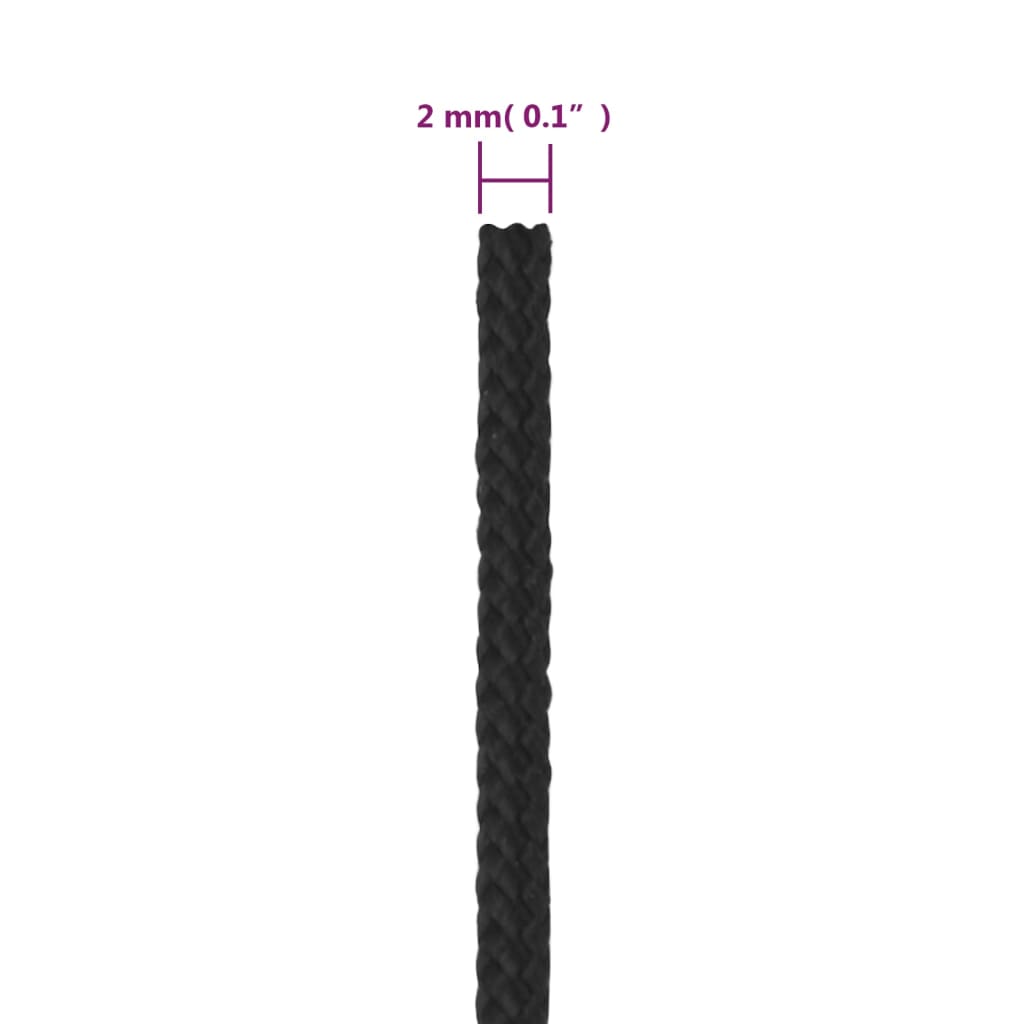 Brodski konop tamnocrni 2 mm 25 m od polipropilena