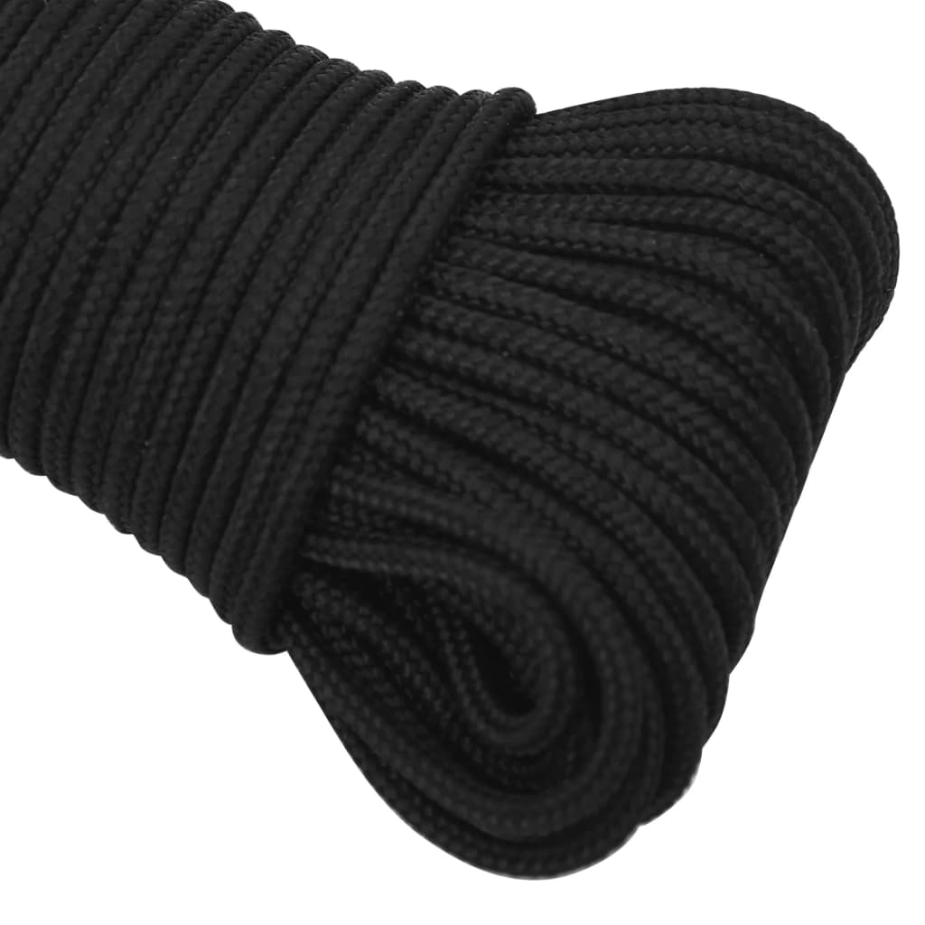 Brodski konop tamnocrni 4 mm 25 m od polipropilena