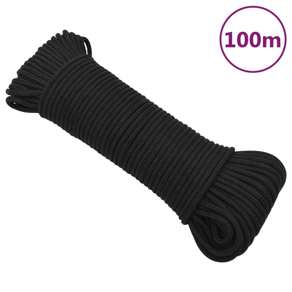 Brodski konop tamnocrni 4 mm 100 m od polipropilena