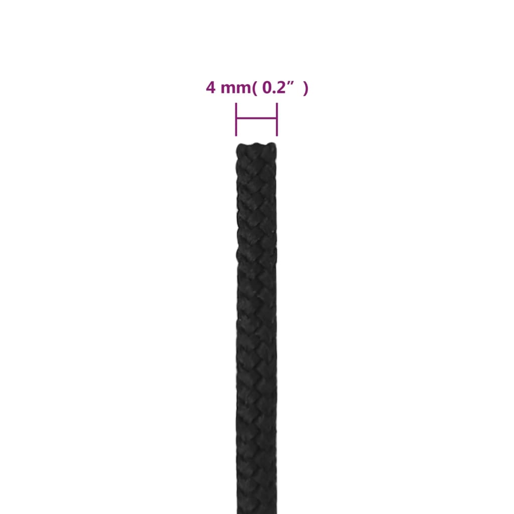 Brodski konop tamnocrni 4 mm 250 m od polipropilena