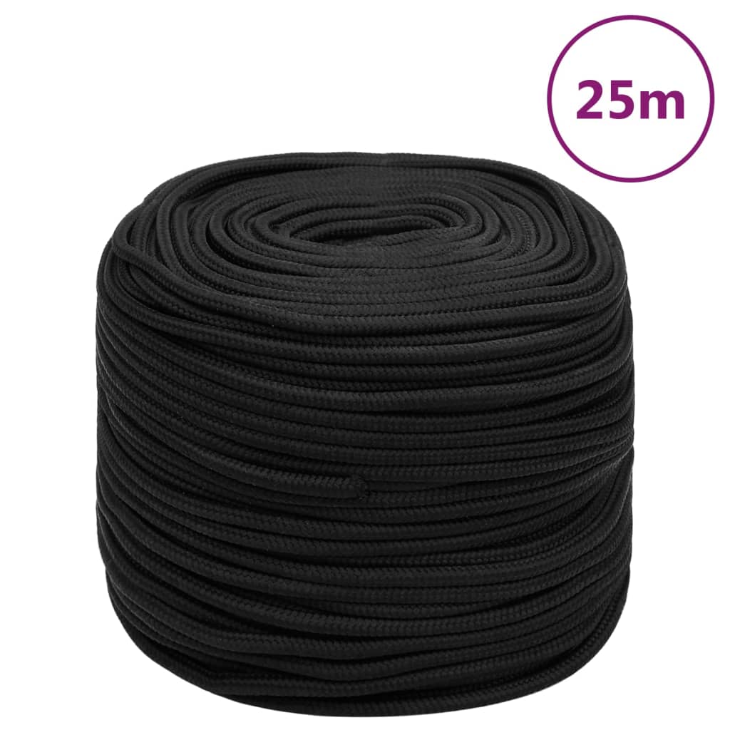 Brodski konop tamnocrni 10 mm 25 m od polipropilena