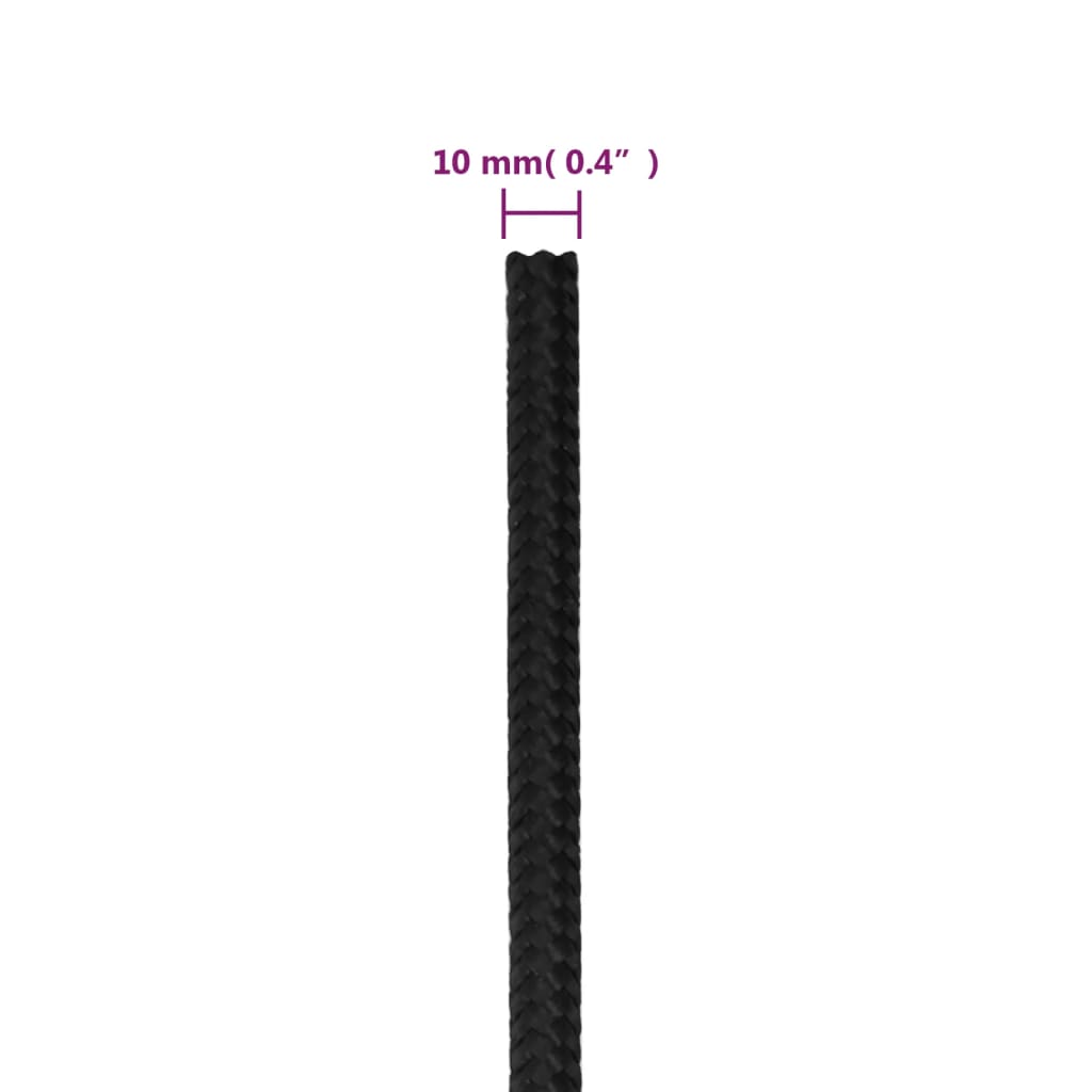 Brodski konop tamnocrni 10 mm 25 m od polipropilena