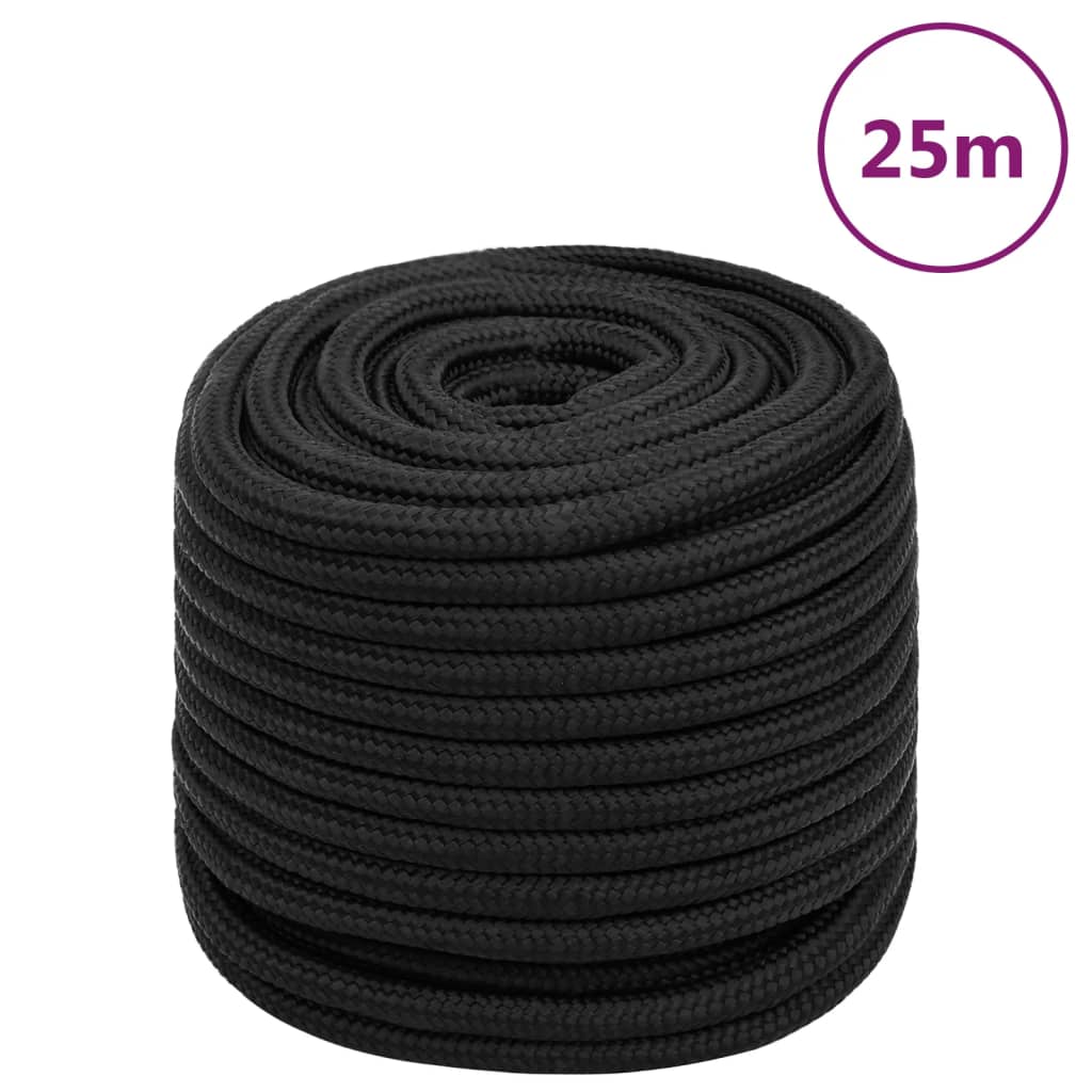 Brodski konop tamnocrni 16 mm 25 m od polipropilena