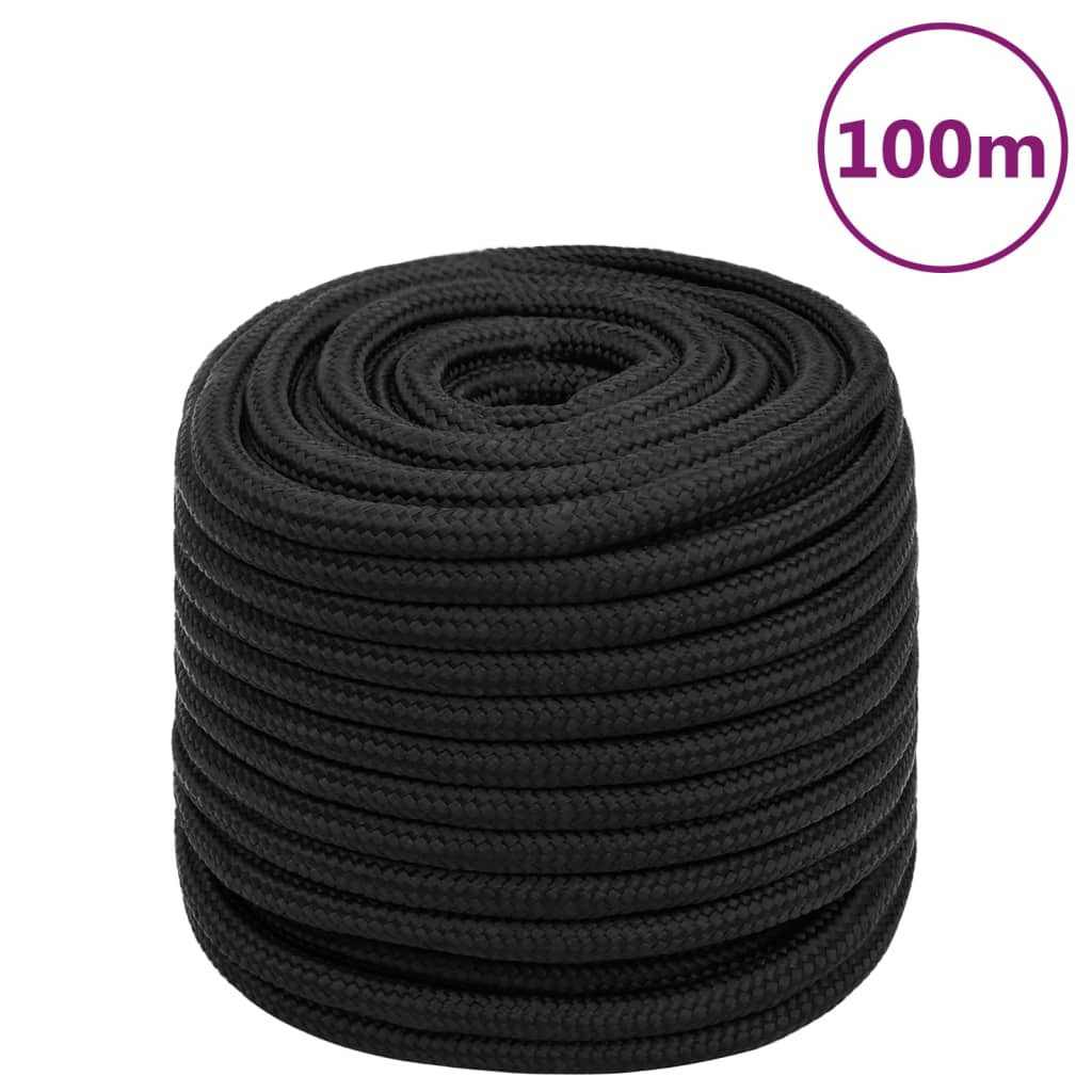 Brodski konop tamnocrni 16 mm 100 m od polipropilena