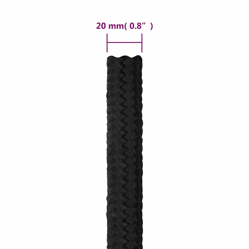 Brodski konop tamnocrni 20 mm 25 m od polipropilena