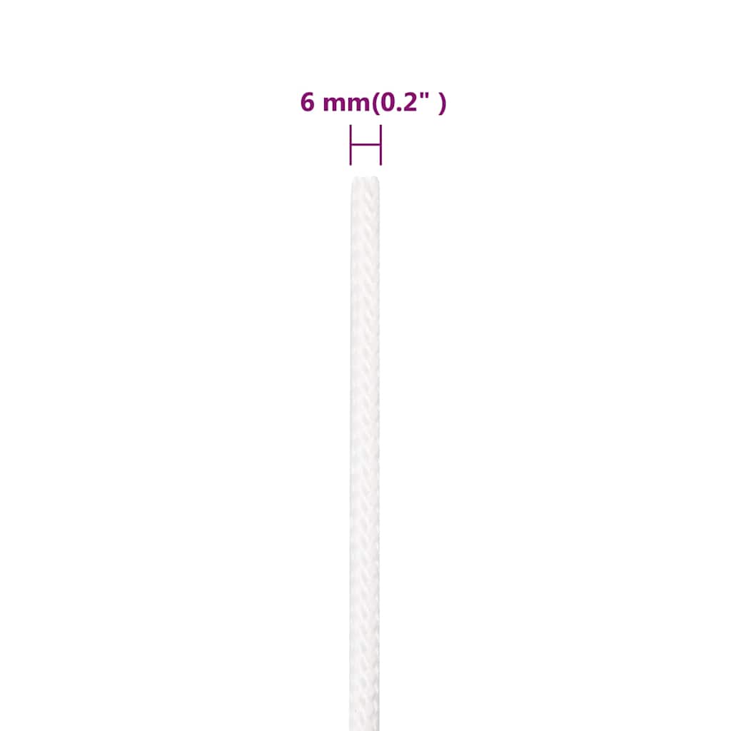 Brodski konop svjetlobijeli 6 mm 250 m od polipropilena