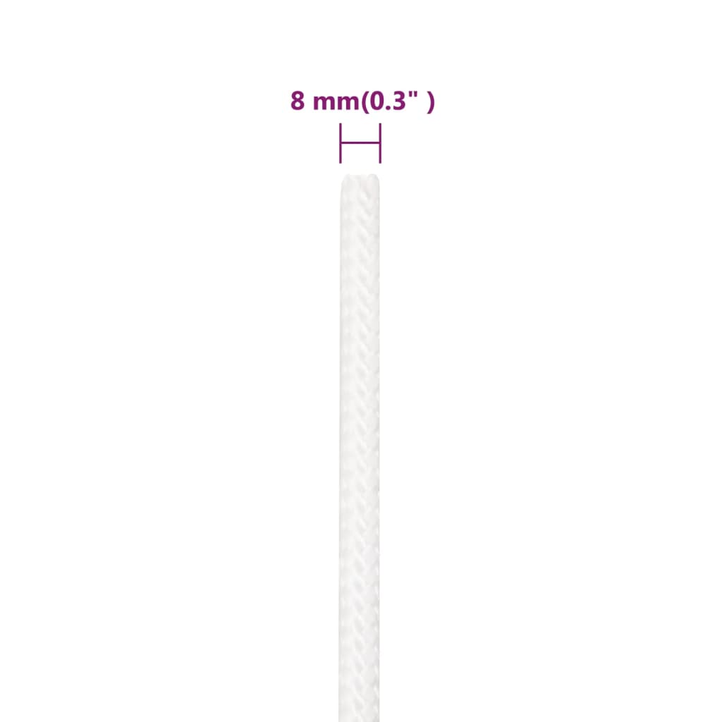 Brodski konop svjetlobijeli 8 mm 100 m od polipropilena