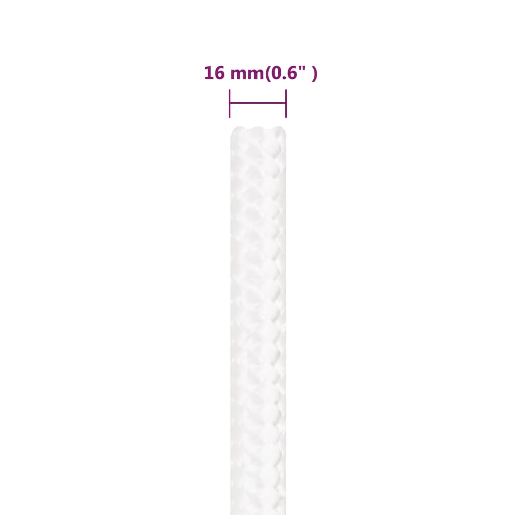 Brodski konop svjetlobijeli 16 mm 50 m od polipropilena