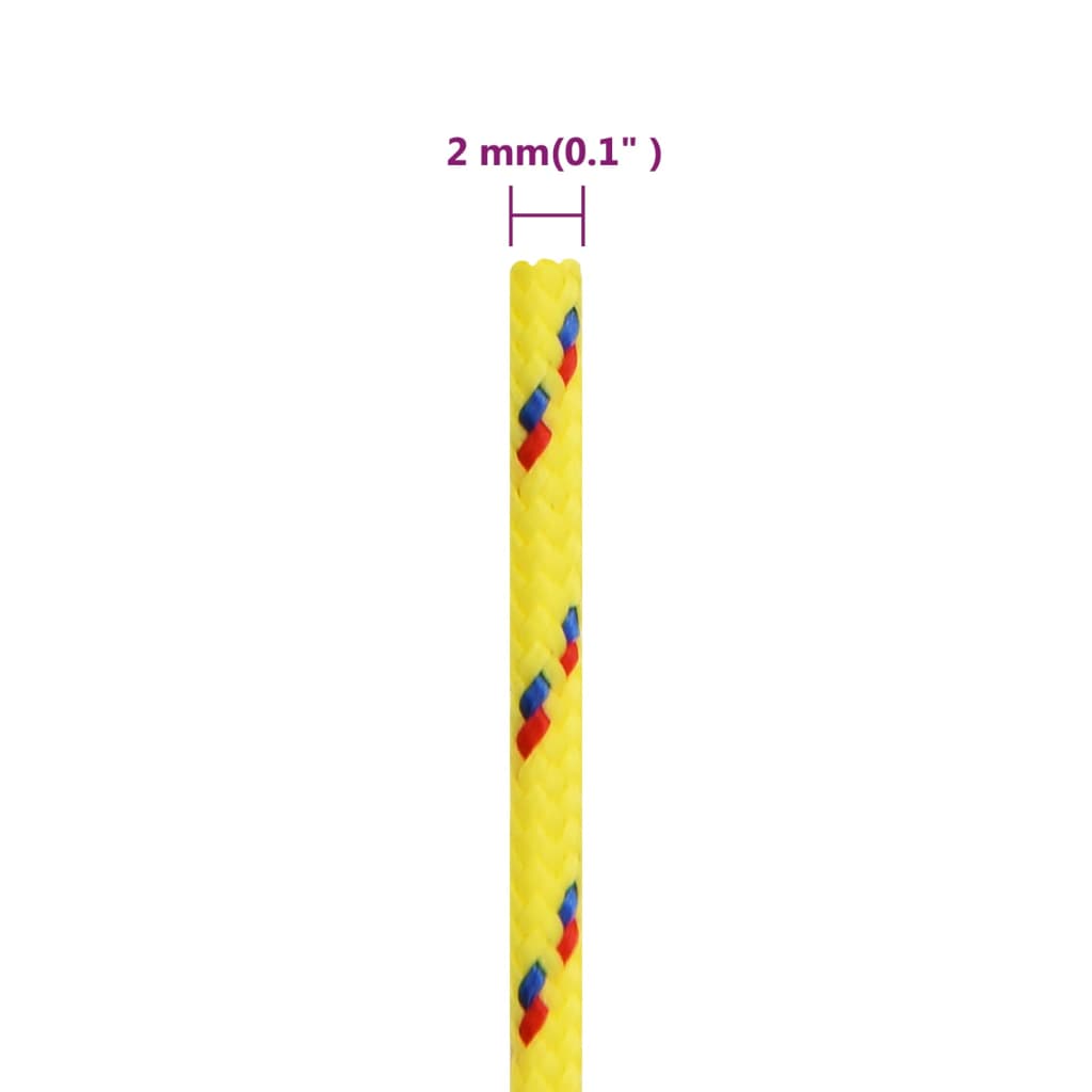 Brodski konop žuti 2 mm 100 m od polipropilena