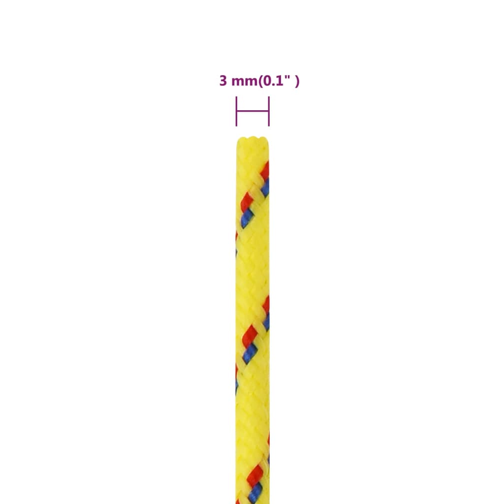 Brodski konop žuti 3 mm 50 m od polipropilena