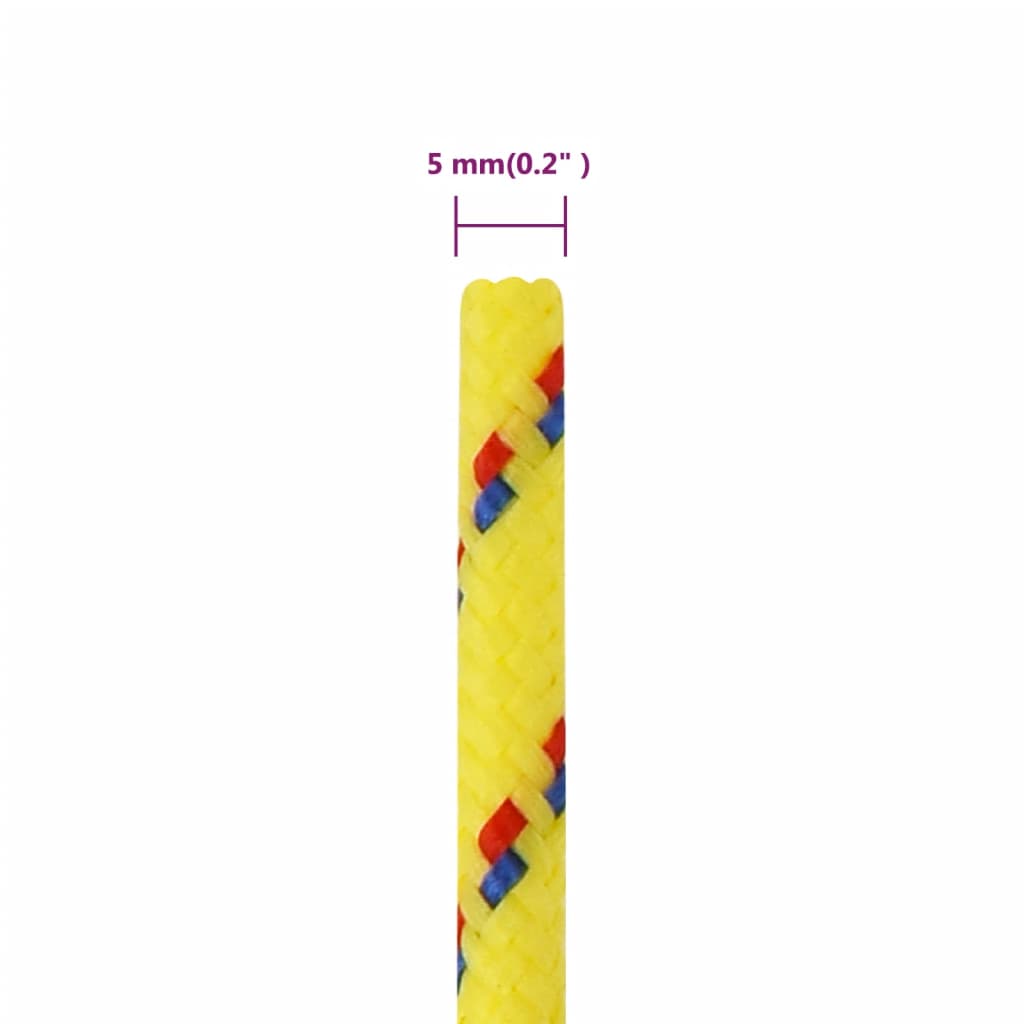 Brodski konop žuti 5 mm 25 m od polipropilena